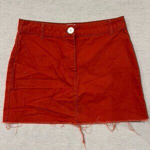 BDG Urban Outfitters Blood Orange Denim Mini‎ Skirt, Women's Size Large